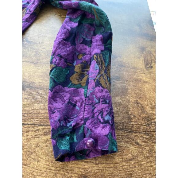 VTG Patty O'Neil Womens S purple Long Sleeves Cottage Core Whimsy Goth Dress - Picture 6 of 8
